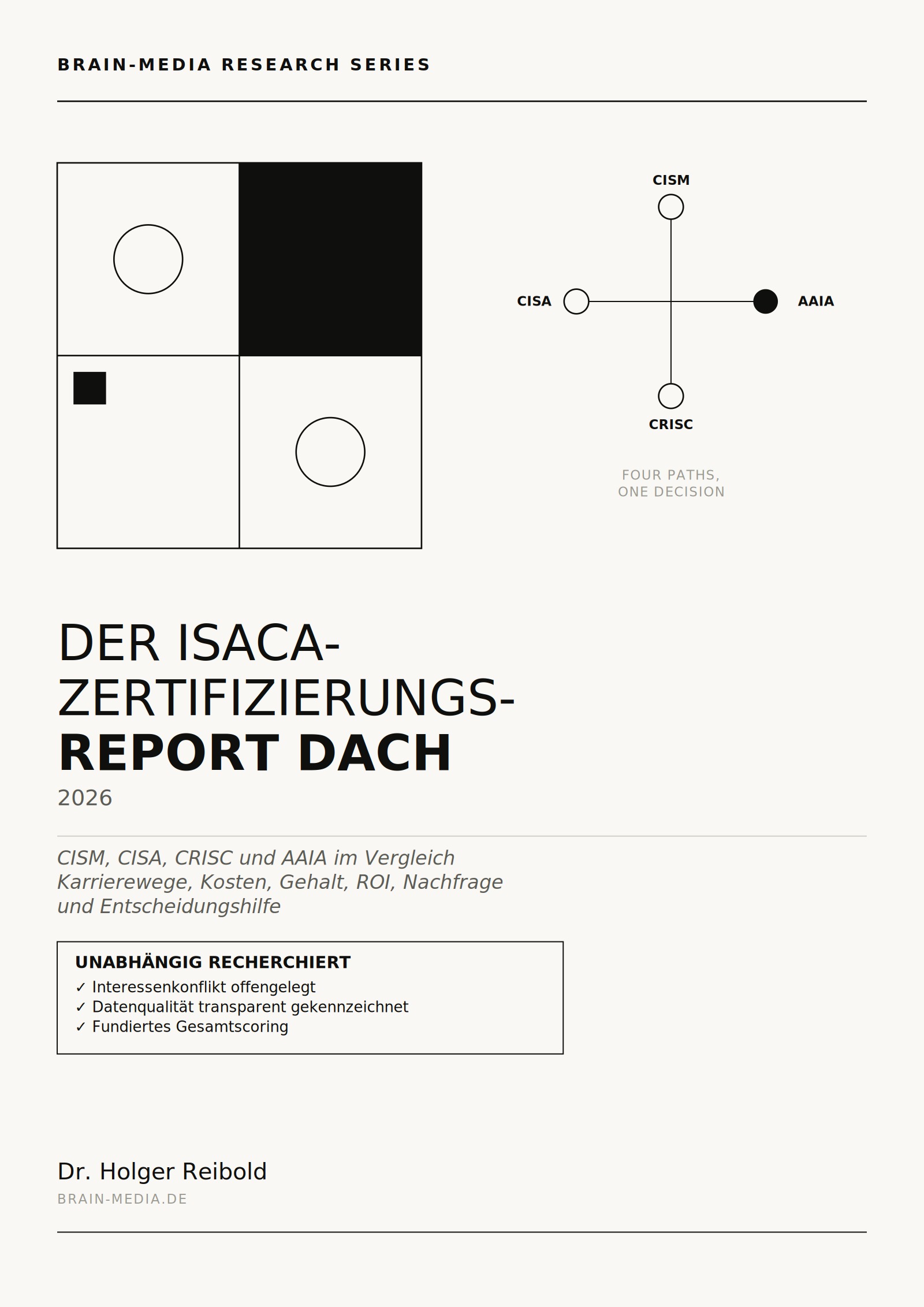 ISACA-Zertifizierungsreport DACH 2026